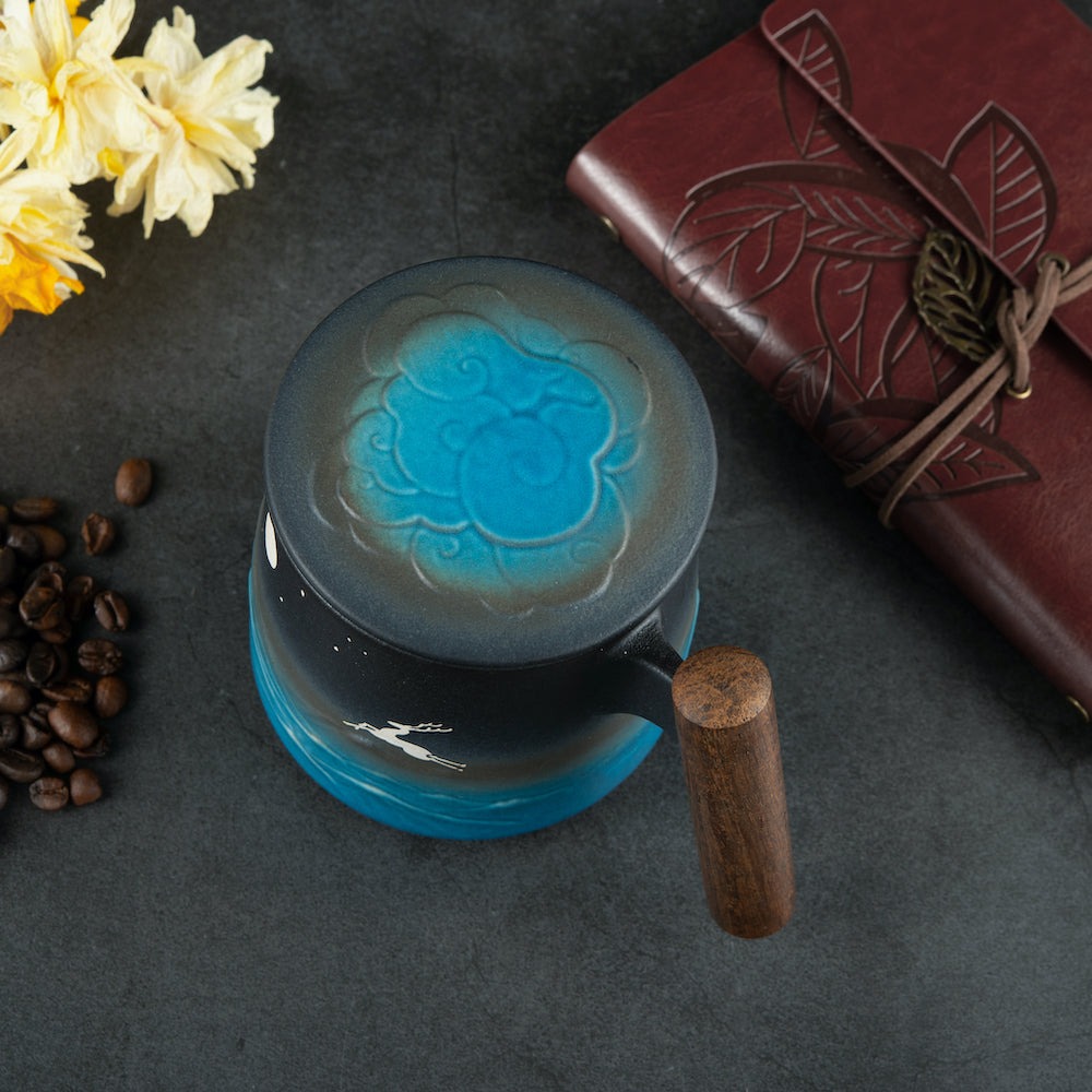 Moon Elf Ceramic Coffee & Tea Mug of Lunar Elegance