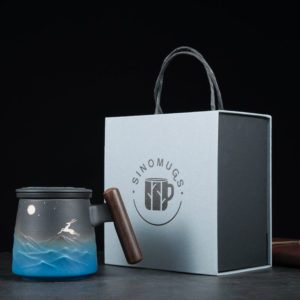 Moon Elf Ceramic Coffee & Tea Mug of Lunar Elegance