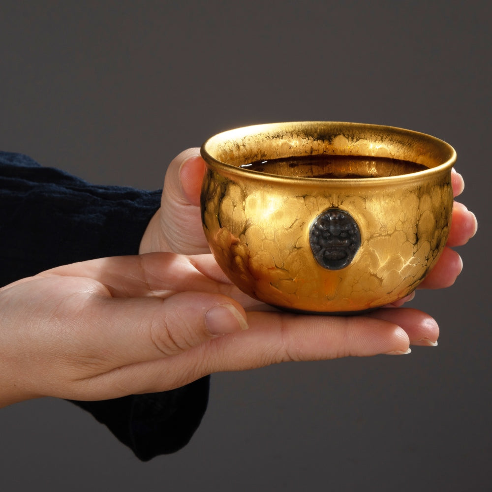 Lion Jian Zhan Tenmoku Tea Cup – Strength & Elegance