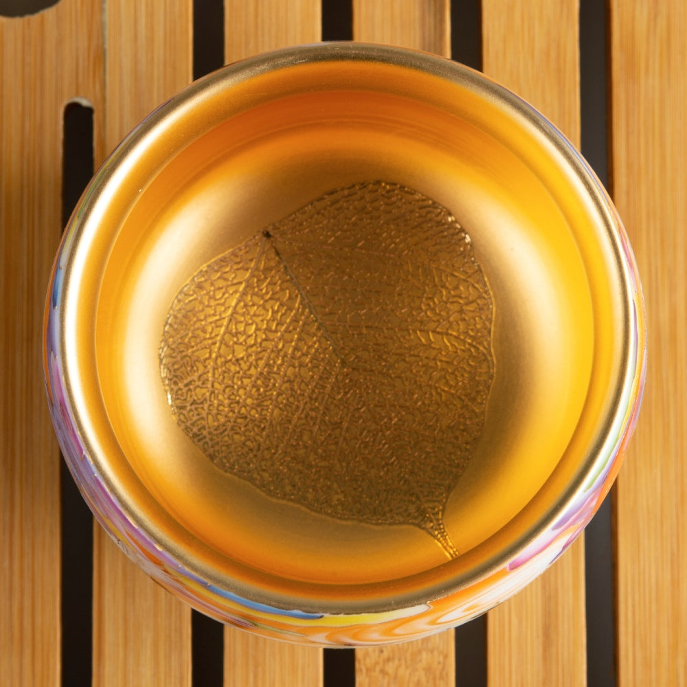 Crane Tea Cup - Mutton Fat Jade Porcelain