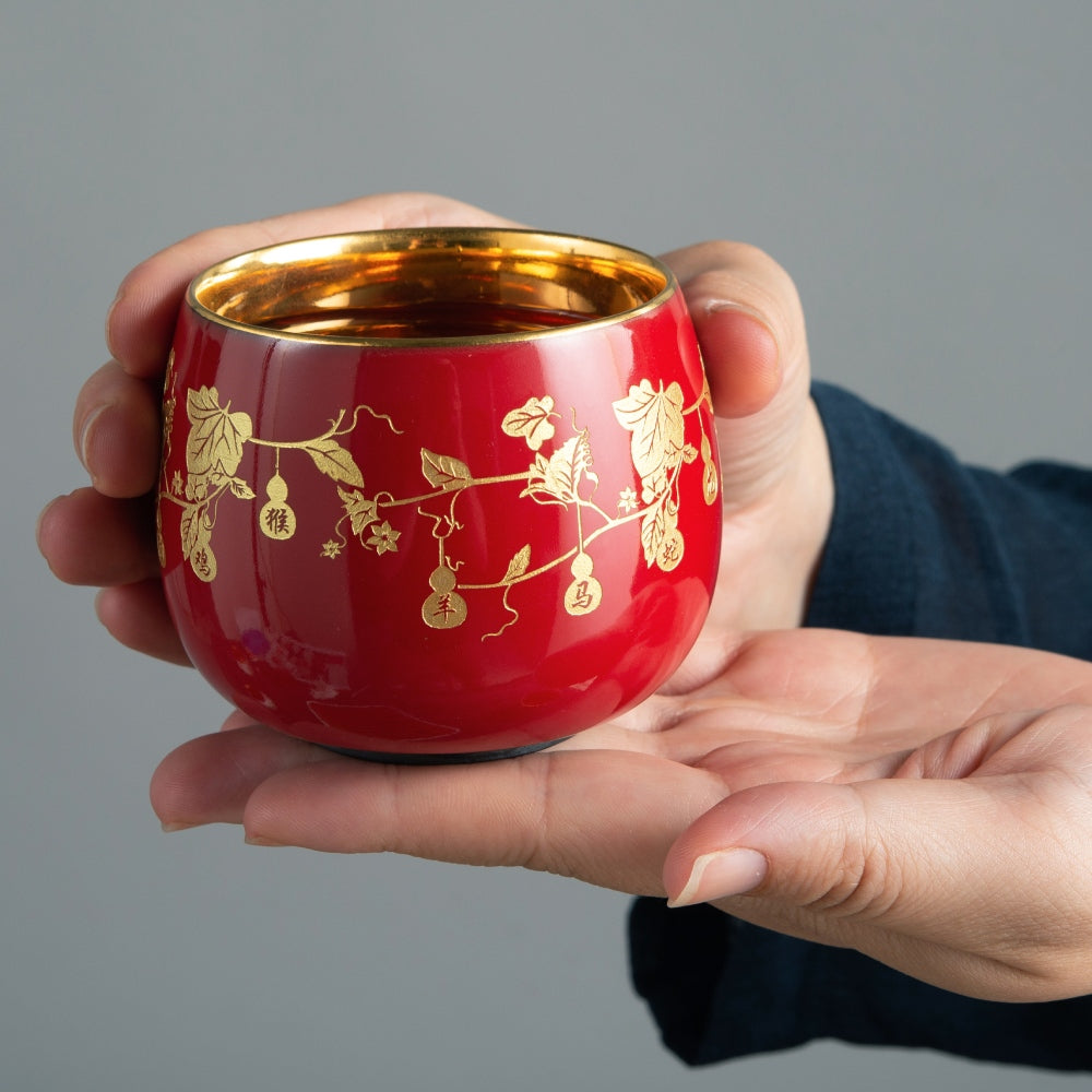 Zodiac Tea Cup-Mutton Fat Jade Porcelain