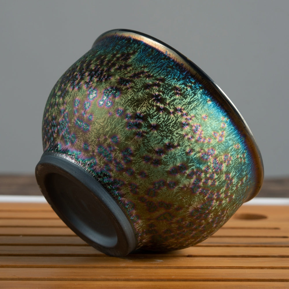 Rainbow Glaze Porcelain Cup – Inspired by Jian Zhan Craftsmanship