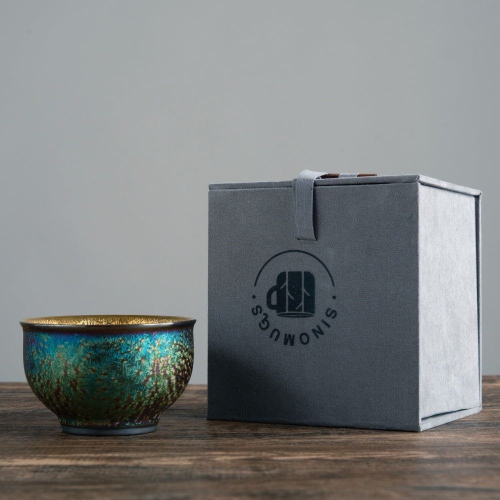 Rainbow Glaze Porcelain Cup – Inspired by Jian Zhan Craftsmanship