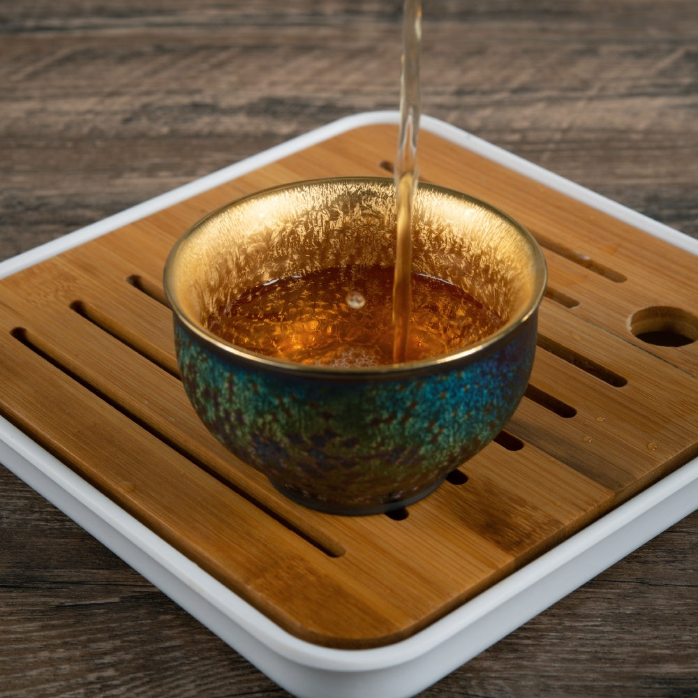 Rainbow Glaze Porcelain Cup – Inspired by Jian Zhan Craftsmanship