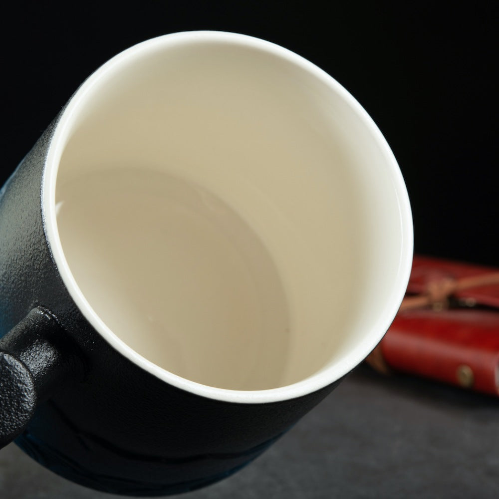 Nature-Inspired Porcelain Mug – Mountain Meets Ocean