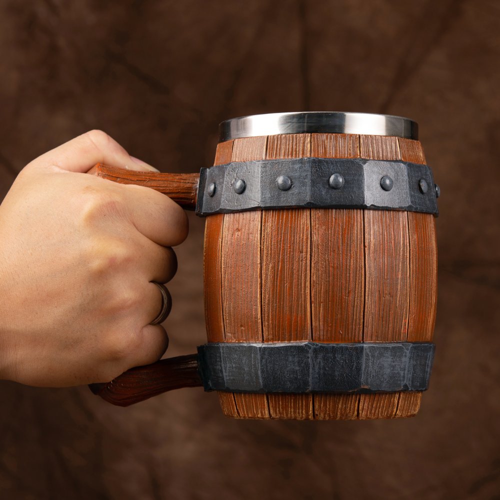 Viking Barrel Mug – 600ml of Warrior Strength