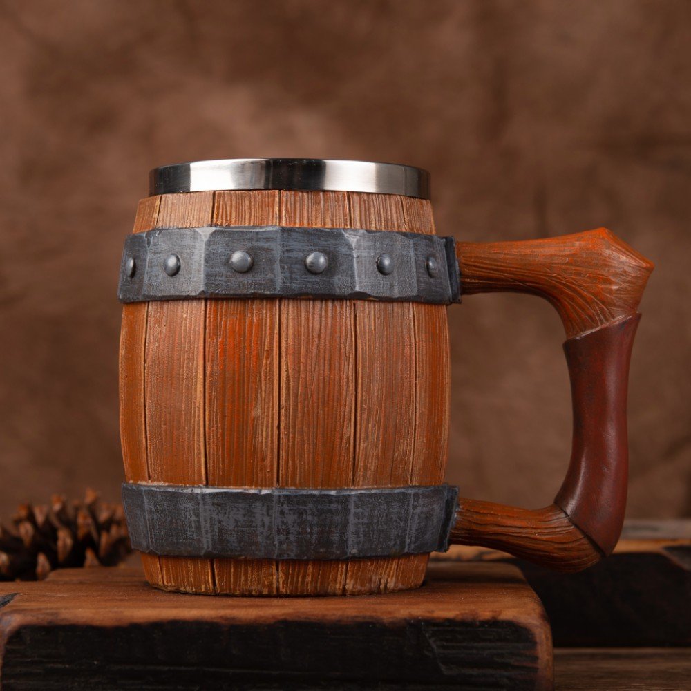 Viking Barrel Mug – 600ml of Warrior Strength