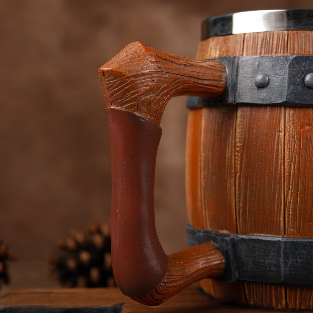 Viking Barrel Mug – 600ml of Warrior Strength