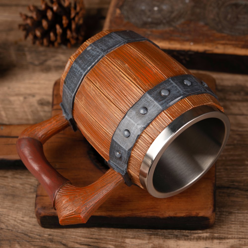 Viking Barrel Mug – 600ml of Warrior Strength