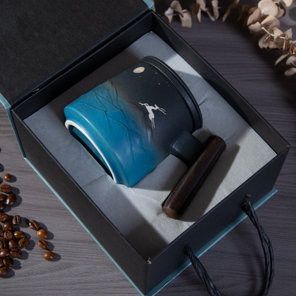 Moon Elf Ceramic Coffee & Tea Mug of Lunar Elegance