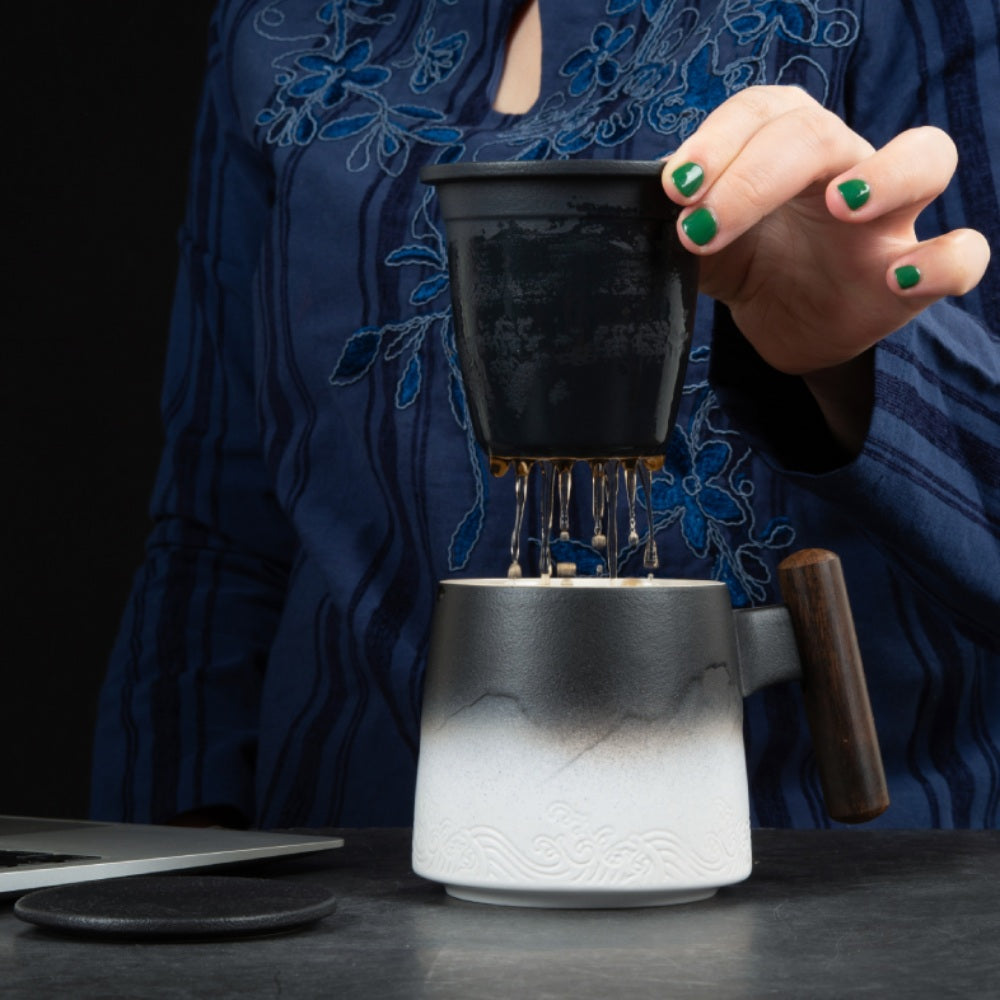 Mountain View Mug – Elegant Ceramic for Tea & Coffee