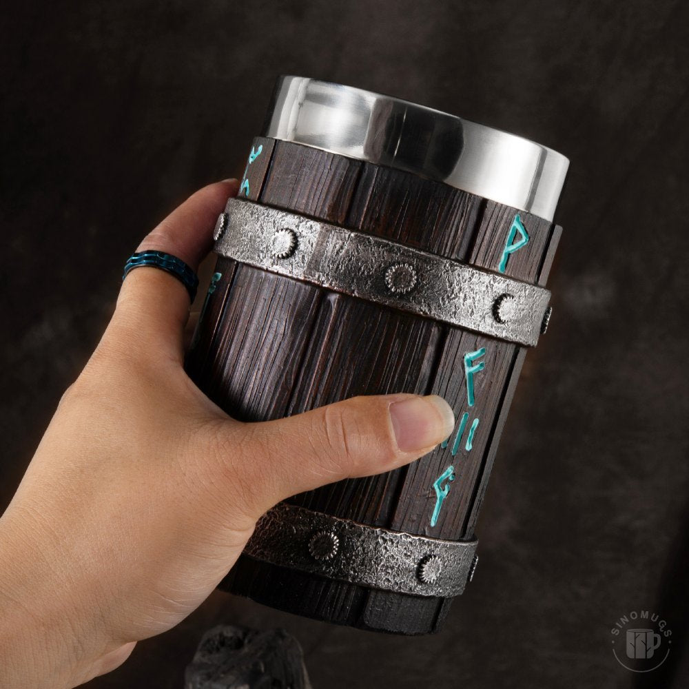 Viking Barrel Mug – 600ml of Warrior Strength