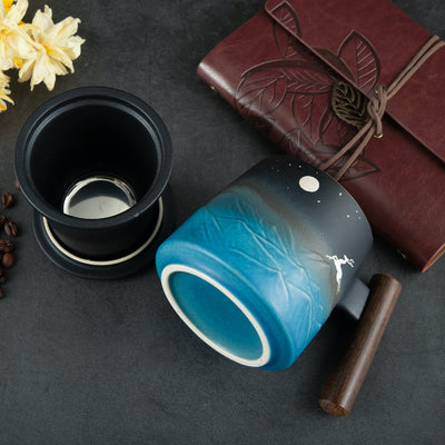 Moon Elf Ceramic Coffee & Tea Mug  of Lunar Elegance