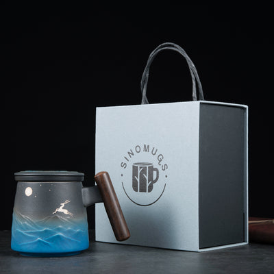 Moon Elf Ceramic Coffee & Tea Mug  of Lunar Elegance