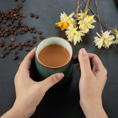 Emerald Ceramic Coffee & Tea Mug – Elegant & Timeless