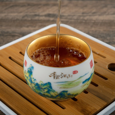 Mountain Coffee & Tea Cup - Mutton Fat Jade Porcelain