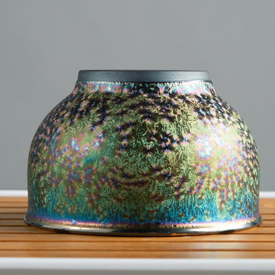 Rainbow Glaze Porcelain Cup – Inspired by Jian Zhan Craftsmanship