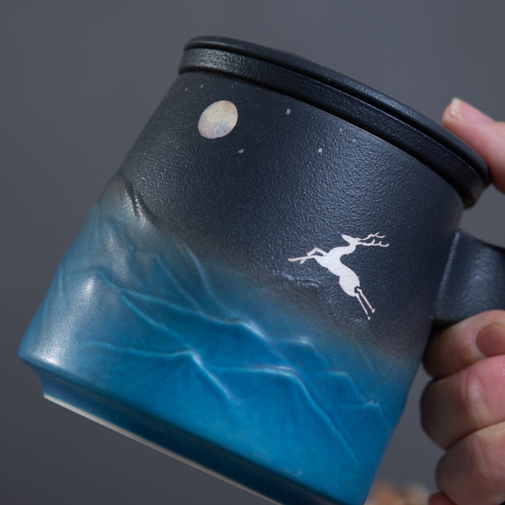 Elk And Moonlight Coffee & Tea Mug