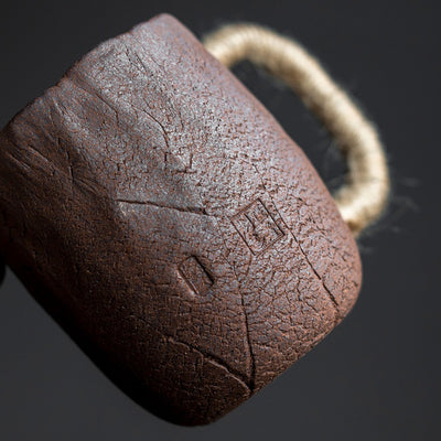 Classical Handmade Rough Ceramic Mug of Natural Elegance