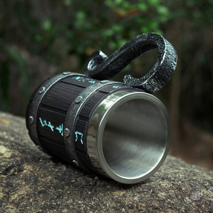 Nordic Viking Handmade Rune Mug（Large：600ml ）