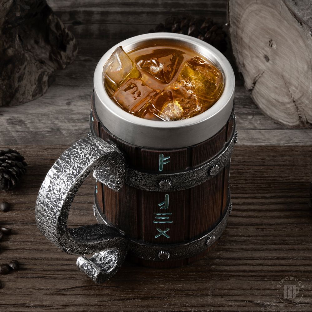 Nordic Viking Handmade Rune Mug（Large：600ml ）